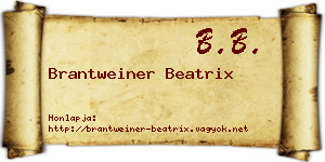 Brantweiner Beatrix névjegykártya